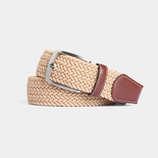 CINTURON TRENZADO BEIGE