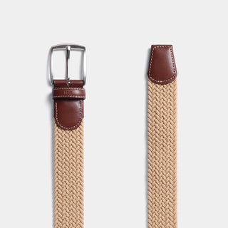 CINTURON TRENZADO BEIGE