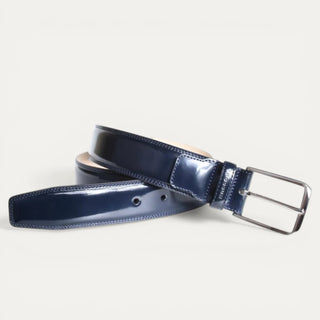 CINTURON PIEL AZUL MARINO