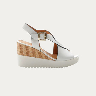 SANDALIAS DE CUÑA ELY 16 BLANCO