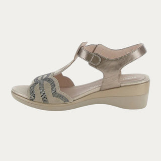 SANDALIAS DE CUÑA VANITY BEIGE
