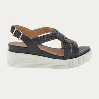 SANDALIAS DE CUÑA PARKY 24 NEGRO