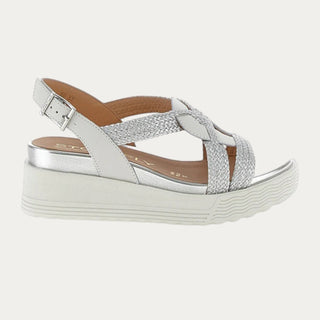 SANDALIAS DE CUÑA PARKY 24 PLATA