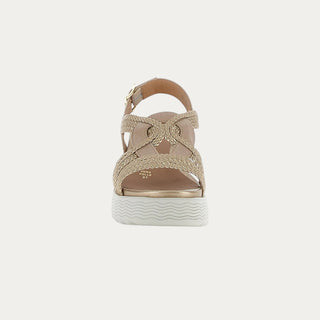SANDALIAS DE CUÑA PARKY 24 DORADO