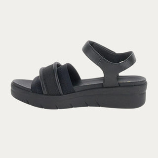 SANDALIAS DE CUÑA AQUA III 25 NEGRO