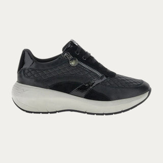 TWINS 2 GOAT LTH/VELOUR  NEGRO