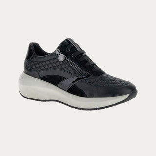 TWINS 2 GOAT LTH/VELOUR  NEGRO