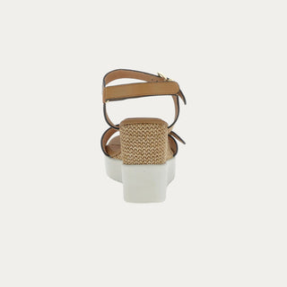 SANDALIAS DE CUÑA ELY 21 CUERO