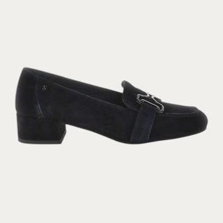 ZAPATO TACON IRIS ANTE NEGRO