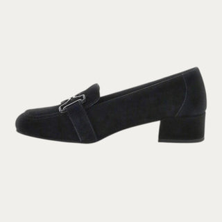 ZAPATO TACON IRIS ANTE NEGRO