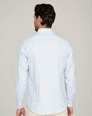 CAMISA GALLO CELESTE LOGO ROJO