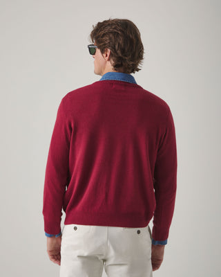 JERSEY ICONIC V NECK BURDEOS