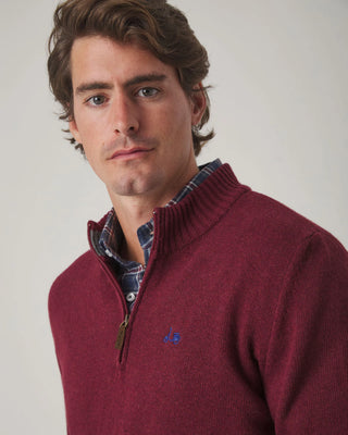 JERSEY ZIP BURDEOS