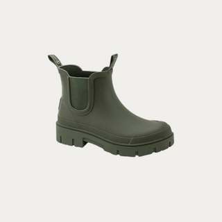 Bota de agua Chelsea Beviá en color caqui con suela track y paneles elásticos laterales