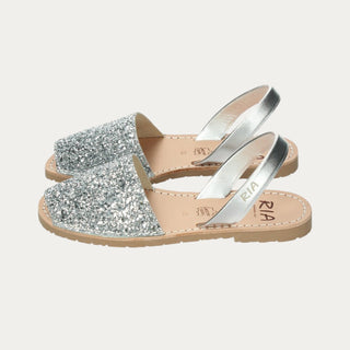 MENORQUINA MUJER GLITTER PLATA