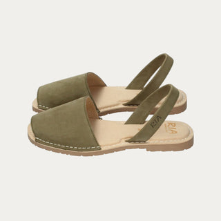 MENORQUINA MUJER NUBUCK KHAKI