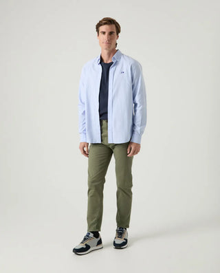 CAMISA OXFORD CELESTE