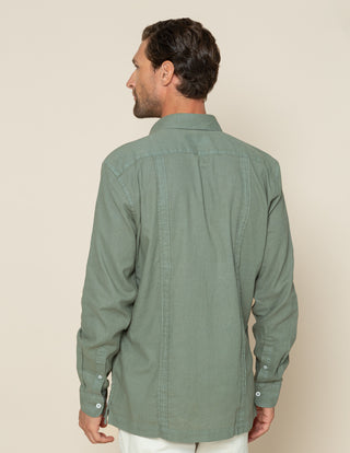 CAMISA GUAYABERA LI-CO VERDE OSCURO