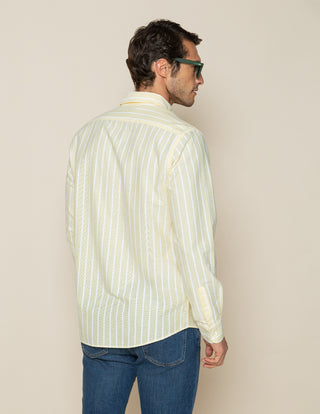 CAMISA OXFORD RAYAS AMARILLAS