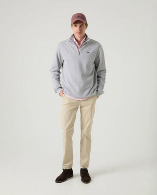 SUDADERA ZIP GRIS