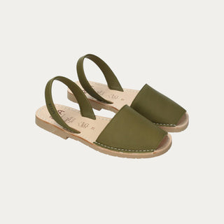 Abarcas menorquinas verde oliva para hombre