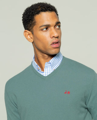 JERSEY ICONIC V NECK VERDE