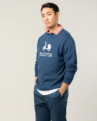 SUDADERA LOGO SCOTTA FLOC MARINO