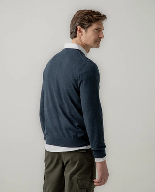 JERSEY CLASSIC V NECK COTTON MARINO