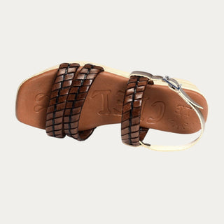 SANDALIA WOOD MARRON.