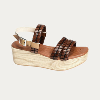SANDALIA WOOD MARRON.